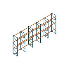 Voordeelrij Nedcon Palletstelling 4000x9725x1100mm hxbxd CC09040/1007825 5secties 3niveaus 2750kg/niv