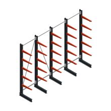 Voordeelrij medium draagarmstelling enkelzijdig 3000x5000x600mm (hxbxd) 5 niveaus 290/arm