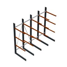 Voordeelrij zware draagarmstelling enkelzijdig 4000x4891x1500mm (hxbxd) 3 niveaus