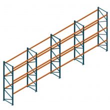 Voordeelrij deels gebruikte Nedcon PR palletstelling 5000x14500x1100mm hxbxd 3niveaus 3500kg/niv
