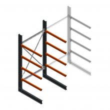 Zware draagarmstelling enkelzijdig 3000x1500x1200mm (hxbxd) 4 niveaus beginsectie