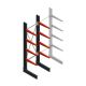 Medium draagarmstelling BR enkelzijdig 2500x750x600mm (hxbxd) 4 niveaus beginsectie 290/arm
