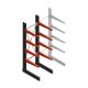 Medium draagarmstelling BR enkelzijdig 2500x750x800mm (hxbxd) 4 niveaus beginsectie 340/arm