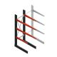 Medium draagarmstelling BR enkelzijdig 2500x750x1000mm (hxbxd) 3 niveaus beginsectie 275/arm