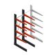 Medium draagarmstelling BR enkelzijdig 2500x750x1000mm (hxbxd) 4 niveaus beginsectie 275/arm