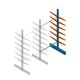 Lichte draagarmstelling BR dubbelzijdig 2500x1250x500 mm (hxbxd) 6 niveaus aanbouwsectie