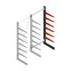Medium draagarmstelling BR enkelzijdig 3000x1250x800mm (hxbxd) 6 niveaus aanbouwsectie 220/arm