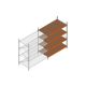 Aanbouwsectie grootvakstelling MP 2250x1500x1000mm hxbxd 4 niveaus RAL2004/Verzinkt 500kg