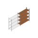 Aanbouwsectie grootvakstelling MP 2250x1500x600mm hxbxd 4 niveaus RAL2004/5003/Verzinkt 500kg
