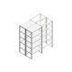 Beginsectie Nedcon SF Legbordstelling 2200x970x1200mm hxbxd 5 niveaus Metaal Verzinkt 80kg Dubbel