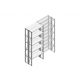 Beginsectie Nedcon SF Legbordstelling 2500x970x600mm hxbxd 5 niveaus Metaal Verzinkt 85kg Dubbel