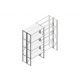 Beginsectie Nedcon SF Legbordstelling 2500x1270x800mm hxbxd 4 niveaus Metaal Verzinkt 65kg Dubbel
