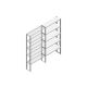 Aanbouwsectie Nedcon SF Legbordstelling 2000x970x300mm hxbxd 5 niveaus Metaal Verzinkt 200kg Enkel