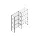 Aanbouwsectie Nedcon SF Legbordstelling 2000x970x500mm hxbxd 4 niveaus Metaal Verzinkt 80kg Enkel