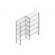 Aanbouwsectie Nedcon SF Legbordstelling 2000x970x500mm hxbxd 5 niveaus Metaal Verzinkt 200kg Enkel