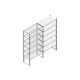 Aanbouwsectie Nedcon SF Legbordstelling 2000x970x500mm hxbxd 6 niveaus Metaal Verzinkt 80kg Enkel