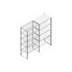 Aanbouwsectie Nedcon SF Legbordstelling 2000x970x600mm hxbxd 5 niveaus Metaal Verzinkt 200kg Enkel