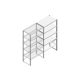 Aanbouwsectie Nedcon SF Legbordstelling 2000x970x600mm hxbxd 5 niveaus Metaal Verzinkt 80kg Enkel