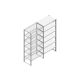 Aanbouwsectie Nedcon SF Legbordstelling 2200x970x600mm hxbxd 6 niveaus Metaal Verzinkt 80kg Enkel