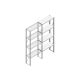 Aanbouwsectie Nedcon SF Legbordstelling 2500x970x400mm hxbxd 4 niveaus Metaal Verzinkt 200kg Enkel