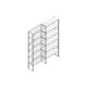 Aanbouwsectie Nedcon SF Legbordstelling 2500x970x400mm hxbxd 6 niveaus Metaal Verzinkt 200kg Enkel