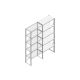 Aanbouwsectie Nedcon SF Legbordstelling 2500x970x500mm hxbxd 5 niveaus Metaal Verzinkt 200kg Enkel