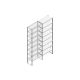 Aanbouwsectie Nedcon SF Legbordstelling 3000x970x500mm hxbxd 8 niveaus Metaal Verzinkt 80kg Enkel