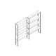Aanbouwsectie Nedcon SF Legbordstelling 2000x1270x300mm hxbxd 4 niveaus Metaal Verzinkt 70kg Enkel