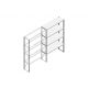 Aanbouwsectie Nedcon SF Legbordstelling 2000x1270x400mm hxbxd 4 niveaus Metaal Verzinkt 175kg Enkel
