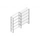 Aanbouwsectie Nedcon SF Legbordstelling 2000x1270x400mm hxbxd 5 niveaus Metaal Verzinkt 175kg Enkel