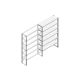 Aanbouwsectie Nedcon SF Legbordstelling 2000x1270x400mm hxbxd 6 niveaus Metaal Verzinkt 175kg Enkel