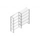 Aanbouwsectie Nedcon SF Legbordstelling 2000x1270x500mm hxbxd 5 niveaus Metaal Verzinkt 60kg Enkel
