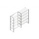 Aanbouwsectie Nedcon SF Legbordstelling 2000x1270x600mm hxbxd 5 niveaus Metaal Verzinkt 175kg Enkel