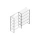 Aanbouwsectie Nedcon SF Legbordstelling 2000x1270x600mm hxbxd 5 niveaus Metaal Verzinkt 60kg Enkel