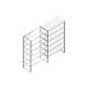 Aanbouwsectie Nedcon SF Legbordstelling 2000x1270x600mm hxbxd 6 niveaus Metaal Verzinkt 60kg Enkel