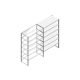 Aanbouwsectie Nedcon SF Legbordstelling 2000x1270x600mm hxbxd 6 niveaus Metaal Verzinkt 60kg Enkel