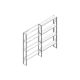 Aanbouwsectie Nedcon SF Legbordstelling 2200x1270x300mm hxbxd 4 niveaus Metaal Verzinkt 175kg Enkel