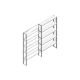 Aanbouwsectie Nedcon SF Legbordstelling 2200x1270x300mm hxbxd 5 niveaus Metaal Verzinkt 175kg Enkel