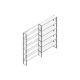 Aanbouwsectie Nedcon SF Legbordstelling 2200x1270x300mm hxbxd 6 niveaus Metaal Verzinkt 70kg Enkel