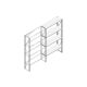 Aanbouwsectie Nedcon SF Legbordstelling 2200x1270x400mm hxbxd 4 niveaus Metaal Verzinkt 175kg Enkel