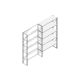 Aanbouwsectie Nedcon SF Legbordstelling 2200x1270x400mm hxbxd 5 niveaus Metaal Verzinkt 65kg Enkel