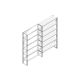Aanbouwsectie Nedcon SF Legbordstelling 2200x1270x400mm hxbxd 6 niveaus Metaal Verzinkt 65kg Enkel