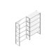 Aanbouwsectie Nedcon SF Legbordstelling 2200x1270x500mm hxbxd 4 niveaus Metaal Verzinkt 175kg Enkel