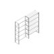 Aanbouwsectie Nedcon SF Legbordstelling 2200x1270x500mm hxbxd 5 niveaus Metaal Verzinkt 175kg Enkel
