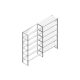 Aanbouwsectie Nedcon SF Legbordstelling 2200x1270x500mm hxbxd 6 niveaus Metaal Verzinkt 60kg Enkel