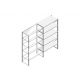 Aanbouwsectie Nedcon SF Legbordstelling 2200x1270x600mm hxbxd 5 niveaus Metaal Verzinkt 60kg Enkel