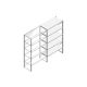 Aanbouwsectie Nedcon SF Legbordstelling 2200x1270x600mm hxbxd 5 niveaus Metaal Verzinkt 60kg Enkel