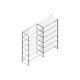 Aanbouwsectie Nedcon SF Legbordstelling 2200x1270x600mm hxbxd 6 niveaus Metaal Verzinkt 175kg Enkel