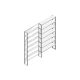 Aanbouwsectie Nedcon SF Legbordstelling 2500x1270x300mm hxbxd 7 niveaus Metaal Verzinkt 70kg Enkel