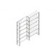Aanbouwsectie Nedcon SF Legbordstelling 2500x1270x400mm hxbxd 6 niveaus Metaal Verzinkt 175kg Enkel